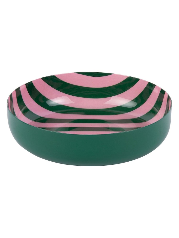 Present Time Retro Green W. Soft Pink Animado Small Bowl - Image 2 of 3 Present Time Retro Green W. Soft Pink Animado Small Bowl - Image 2 of 3