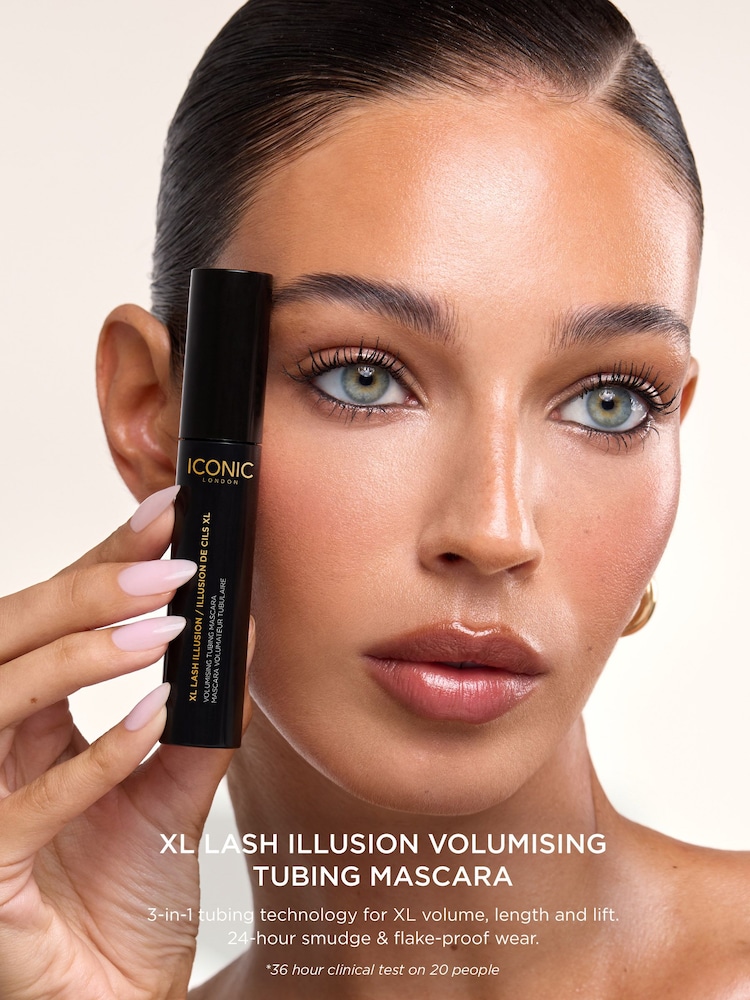 ICONIC London Black XL Lash Illusion Tubing Mascara - Image 2 of 10 ICONIC London Black XL Lash Illusion Tubing Mascara - Image 2 of 10