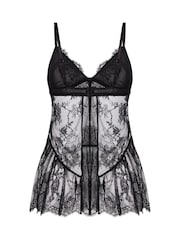 Hunkemoller Black Babydoll Cecilia - Image 5 of 5
