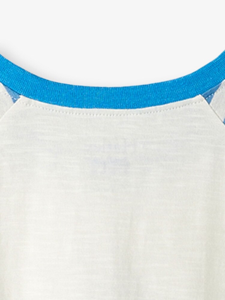 Hatley Shark Fin Waves Raglan 100% Cotton White T-Shirt - Image 4 of 6