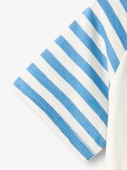 Hatley Shark Fin Waves Raglan 100% Cotton White T-Shirt - Image 6 of 6