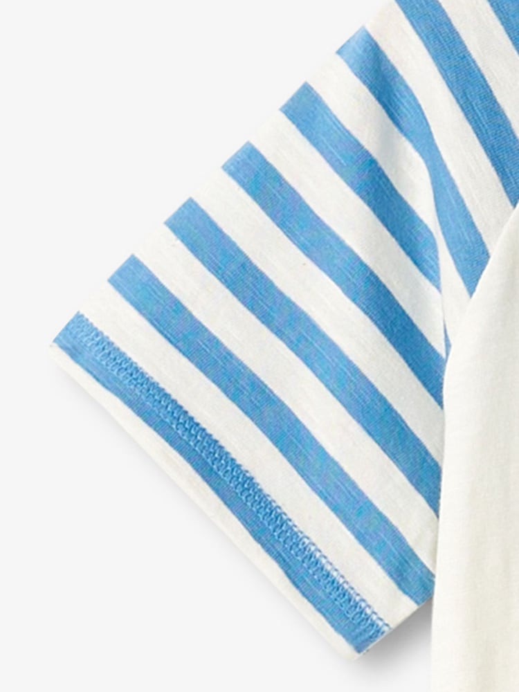 Hatley Shark Fin Waves Raglan 100% Cotton White T-Shirt - Image 6 of 6