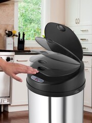 Morphy Richards Chrome 50L Round Sensor Bin - Image 6 of 6