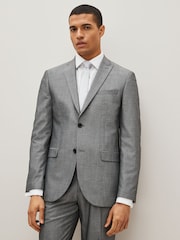 Light Grey Regular Fit Two Button Suit Jacket - Image 1 of 11
