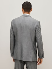 Light Grey Regular Fit Two Button Suit Jacket - Image 4 of 11