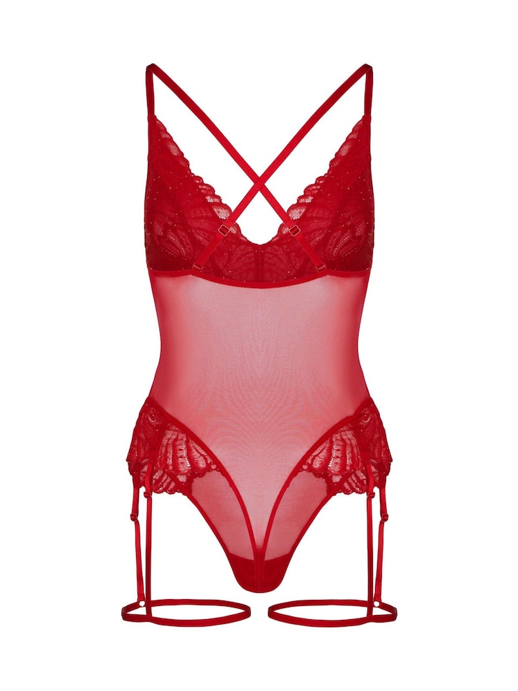 אדום - בגד גוף Hunkemoller, דגם Erica - תמונה 5 מתוך 5 אדום - בגד גוף Hunkemoller, דגם Erica - תמונה 5 מתוך 5