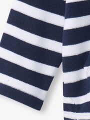Hatley Blue Deep Sea Stripes Terry Towelling Pull Over Hoodie - Image 5 of 6