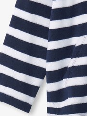 Hatley Blue Deep Sea Stripes Terry Towelling Pull Over Hoodie - Image 6 of 6