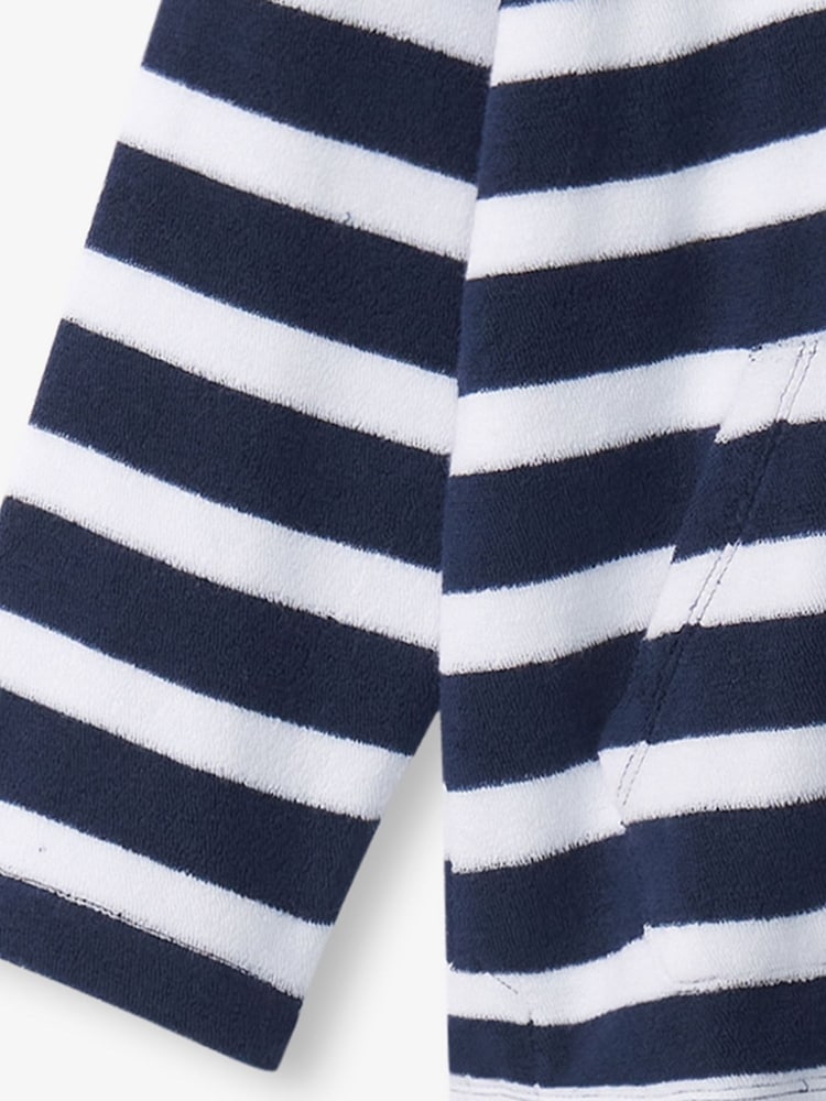 Hatley Blue Deep Sea Stripes Terry Towelling Pull Over Hoodie - Image 6 of 6 Hatley Blue Deep Sea Stripes Terry Towelling Pull Over Hoodie - Image 6 of 6