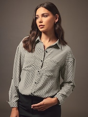 Long Tall Sally Black Stripe Shirt - Image 1 of 5