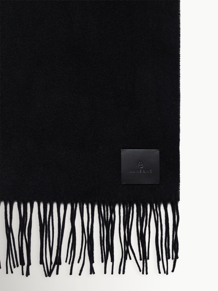 ANINE BING Black Augustina Scarf In Wool - Image 3 of 3