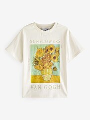 Van Gogh Sunflowers White Artist License T-Shirt (3-16yrs) - Image 4 of 4