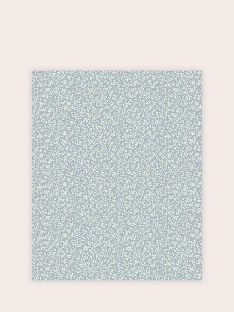 Laura Ashley Pale Seaspray Blue Sweet Alyssum 10M Wallpaper - Image 2 of 4