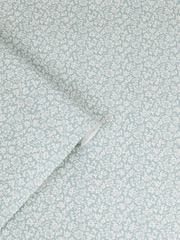 Laura Ashley Pale Seaspray Blue Sweet Alyssum 10M Wallpaper - Image 3 of 4