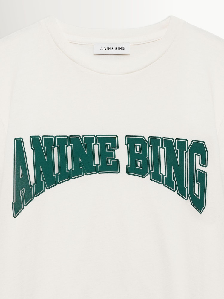 ANINE BING Cream Shelley T-Shirt - Image 5 of 5