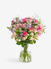 Pastel Rose and Alstromeria Handtied Bouquet - Image 2 of 4