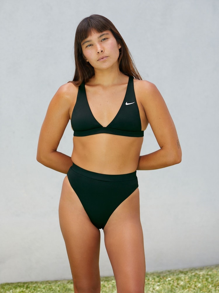 Nike Black Swim High Waist Bikini Bottoms - Image 2 of 4