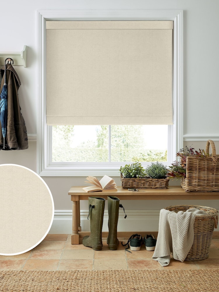 Laura Ashley Linen Brushed Cotton Made To Measure Roman Blinds - Image 1 of 7 Laura Ashley Linen Brushed Cotton Made To Measure Roman Blinds - Image 1 of 7