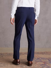 Bright Blue Regular Fit Signature Tollegno Italian Fabric Suit Trousers - Image 2 of 9