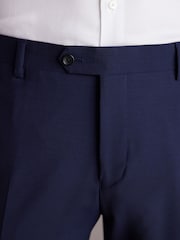 Bright Blue Regular Fit Signature Tollegno Italian Fabric Suit Trousers - Image 5 of 9