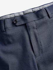 Bright Blue Regular Fit Signature Tollegno Italian Fabric Suit Trousers - Image 7 of 9
