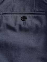 Bright Blue Regular Fit Signature Tollegno Italian Fabric Suit Trousers - Image 8 of 9