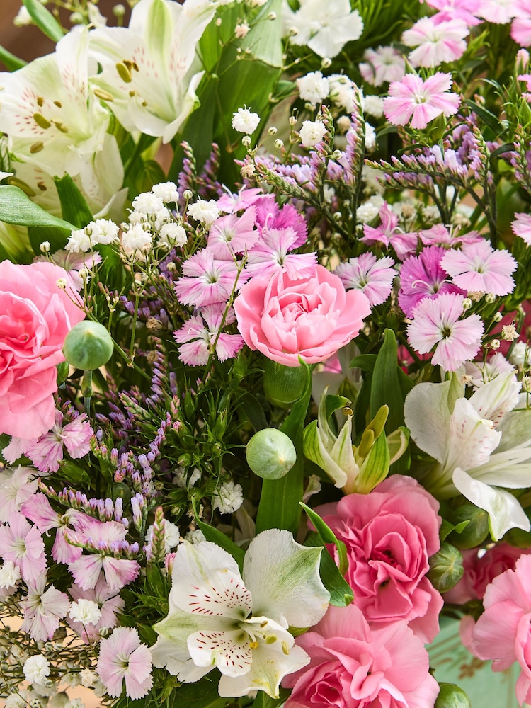 Pale Pink Pastel Posy Bouquet in Book Vase - Image 2 of 4 Pale Pink Pastel Posy Bouquet in Book Vase - Image 2 of 4