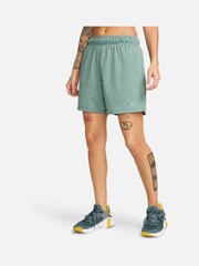 Nike Green Dri-FIT Attack Fitness Mid Rise 5" Unlined Shorts - Image 1 of 7