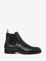 AllSaints Black Harley Chelsea Satin Leather Boots - Image 1 of 1