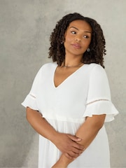 Live Unlimited Short Sleeve Ladder Trim White Top - Image 3 of 4