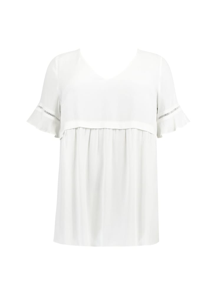 Live Unlimited Short Sleeve Ladder Trim White Top - Image 4 of 4