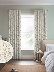 Laura Ashley Sage Apricot Summer Palace Made to Measure Curtains - Image 2 of 9