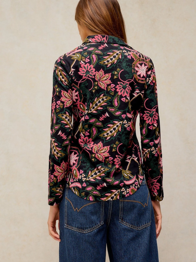 White Stuff Black Annie Jersey Shirt - Image 2 of 6