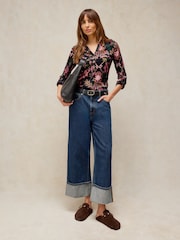 White Stuff Black Annie Jersey Shirt - Image 3 of 6