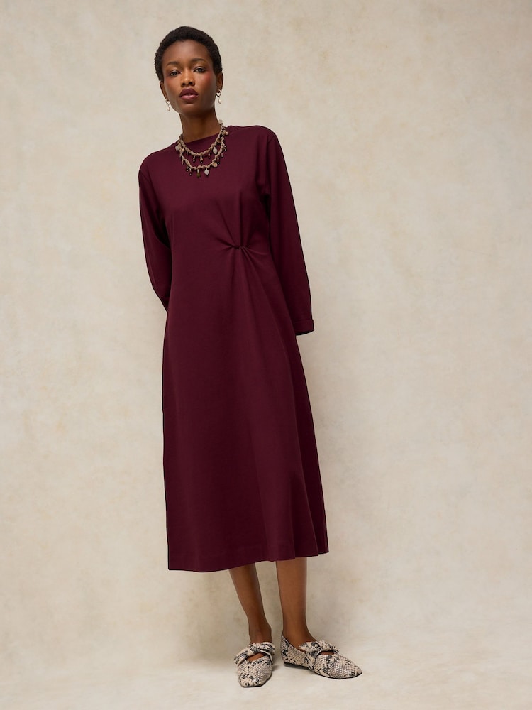 White Stuff Purple Gracie Twist Dress - Image 1 of 6