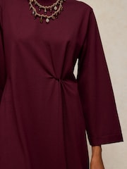 White Stuff Purple Gracie Twist Dress - Image 4 of 6