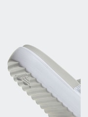 adidas White Adilette Sanals - Image 9 of 9