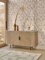 Natural Valencia Marble Mango Wood Large Sideboard - Image 1 of 8