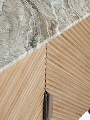 Natural Valencia Marble Mango Wood Large Sideboard - Image 3 of 8