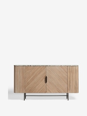 Natural Valencia Marble Mango Wood Large Sideboard - Image 5 of 8