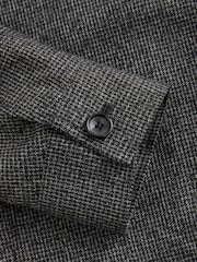 V barvi oglja - Tekstura psička Formalno Shacket - Slika 10 iz 10