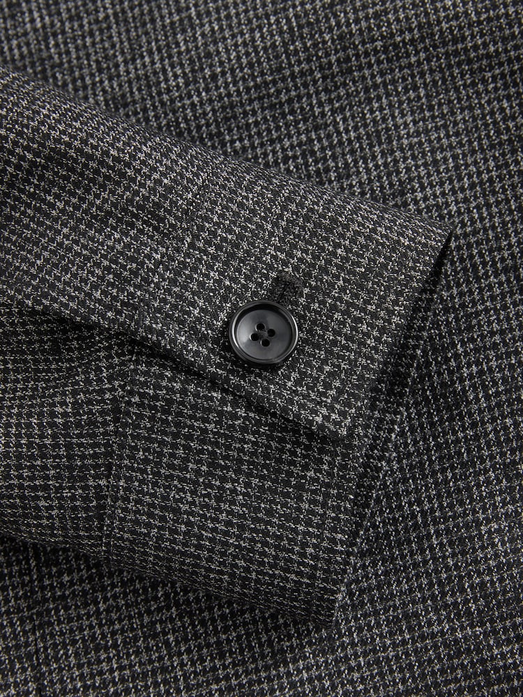 V barvi oglja - Tekstura psička Formalno Shacket - Slika 10 iz 10