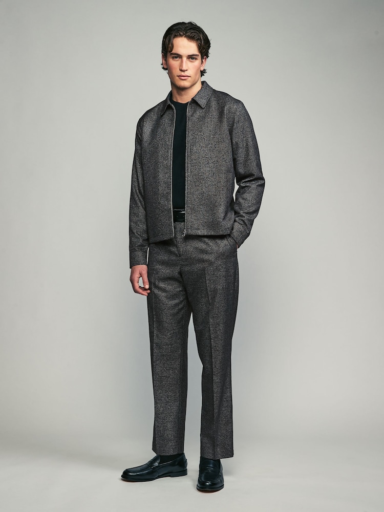Anthrazitgrau - Formelles Shacket mit Puppytooth-Textur - Bild 2 von 10 Anthrazitgrau - Formelles Shacket mit Puppytooth-Textur - Bild 2 von 10