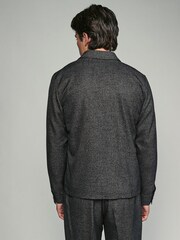 V barvi oglja - Tekstura psička Formalno Shacket - Slika 3 iz 10