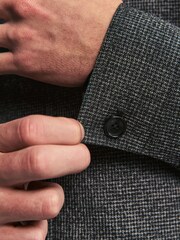 V barvi oglja - Tekstura psička Formalno Shacket - Slika 5 iz 10