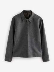 V barvi oglja - Tekstura psička Formalno Shacket - Slika 6 iz 10