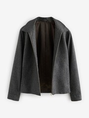 V barvi oglja - Tekstura psička Formalno Shacket - Slika 7 iz 10