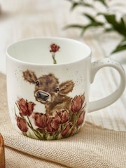Royal Worceser Wrendale White Cow Mugs Set of 6 - Image 1 of 4