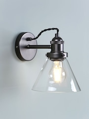 Laura Ashley Pewter Grey Isaac Wall Light - Image 1 of 6
