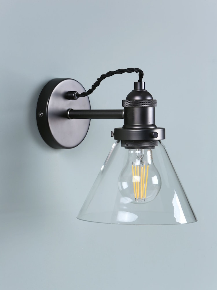Laura Ashley Pewter Grey Isaac Wall Light - Image 2 of 6